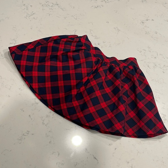 Janie and Jack Red and Navy Plaid Skirt Size 3 NWOT - Picture 1 of 3